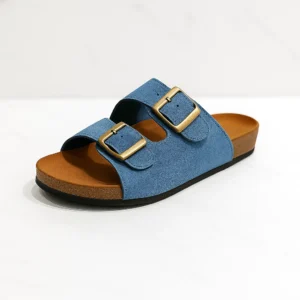جلد طبيعى كود 6 - ازرق Slipper